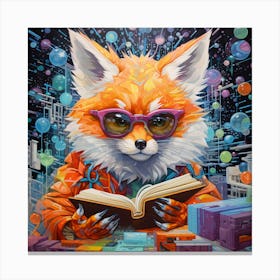 Fox In Glasses 1 Canvas Print