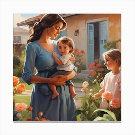 Mother And Child Canvas Print