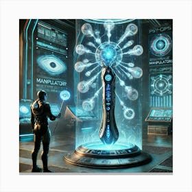 Sci Fi Psy Emitter Staff 1024x1024 Canvas Print