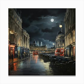 Night In London Canvas Print