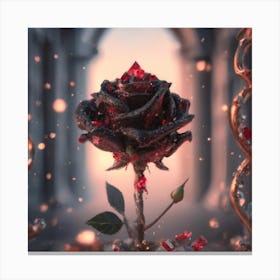 Beauty And The Beast Rose 1 Canvas Print