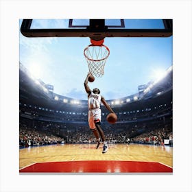 Ball Net Basketball Court Athlete Basketball Court Basket Sport Lay Goal Hoop African Ame (7) Canvas Print