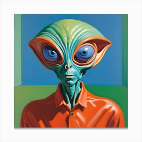 Alien Face 4 Canvas Print