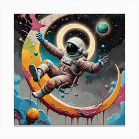 Astronaut In Space Canvas Print