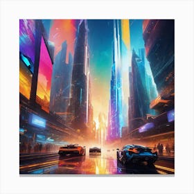 Futuristic City 98 Canvas Print