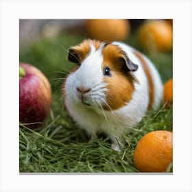 Guinea Pig On The Grass Canvas Print