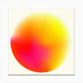 Abstarct Sphere Yellow And Orange Canvas Print