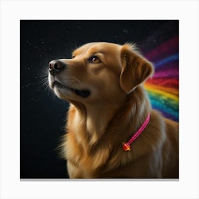 Rainbow Dog Canvas Print