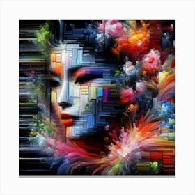 Creativel Geisha Illustration 179 Canvas Print