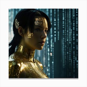 Default Pisces Zodiac Sign Golden Metal Reflecting A Glowing S 1 Canvas Print