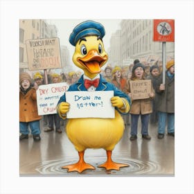 Duck Protest 1 Canvas Print