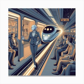 Futuristic Train 12 Canvas Print