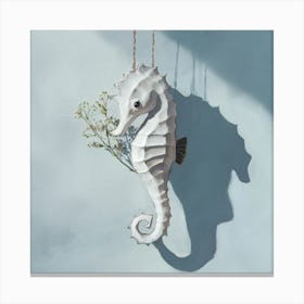 Seahorse Hanging Planter Canvas Print