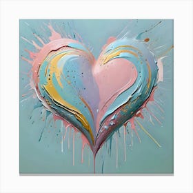 Heart Splatter 3 Canvas Print