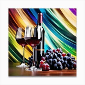 Wine And Grapes 2 Canvas Print
