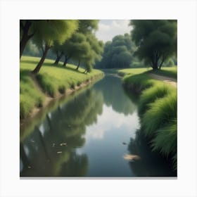 River In The Grass Canvas Print