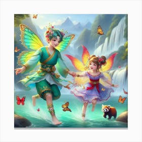 Fairy children at play  Canvas Print