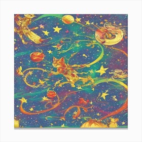 Cats In Space Canvas Print