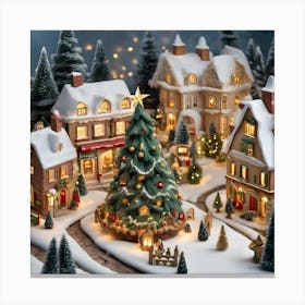 Christmas Village Canvas Print