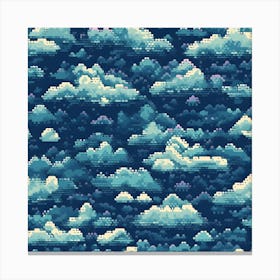 Pixel Clouds 1 Canvas Print