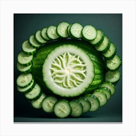 Cucumbers In A Circle 7 Canvas Print
