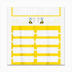 Spelling Bee Pun Halloween Costume For Teachers Canvas Print