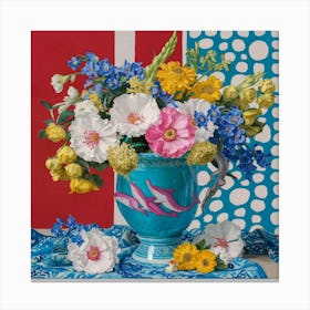 Maximalist Floral Still Life 2 Canvas Print