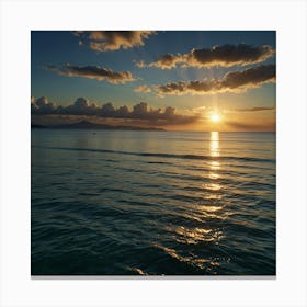 Sunset Over The Ocean 11 Canvas Print