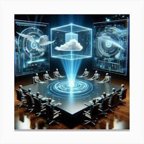 Cloud Computing Conference Room Canvas Print