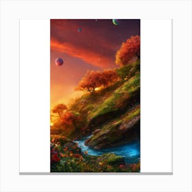 Sunset In The Mountains 5 Canvas Print