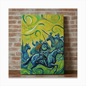 Knights On Horseback Canvas Print