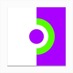 Purple And Green Circle Canvas Print
