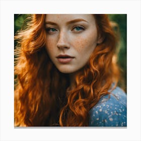 Freckled Girl Canvas Print