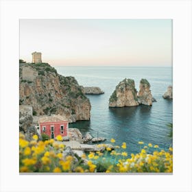 Tonnara di Scopello "Magical Sicily" Italy Travel Photography - Faraglioni Rocks Canvas Print