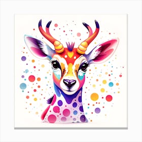 Colorful Deer Canvas Print