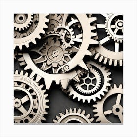 Gears And Gears 12 Canvas Print