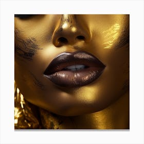 Gold Makeup Canvas Print
