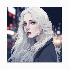 White Haired Girl 1 Canvas Print