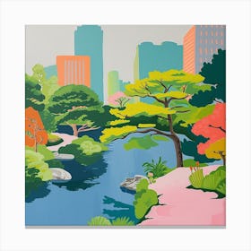 Colourful Gardens Hamarikyu Gardens Japan 1 Canvas Print