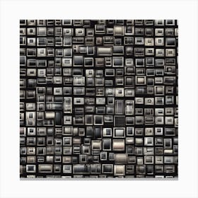 Black And White Squares Canvas Print