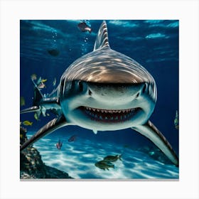 Sharks In The Ocean Canvas Print