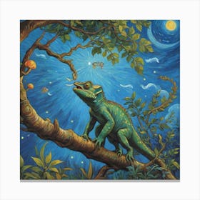 Life Among the Leaves: Chameleon in the Wild Canvas Print