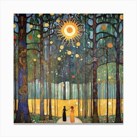 Sun In The Forest 1 Canvas Print