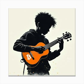 Bitcoin Ukulele Canvas Print