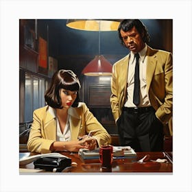 Pulp Fiction Art Print by alfredo Canvas Print