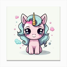 Cute Unicorn 673 Canvas Print