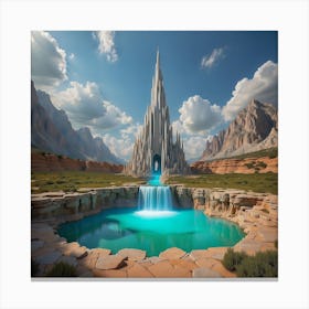 Waterfall In The Desert Canvas Print