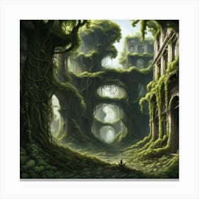 City In The Forest Canvas Print