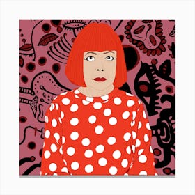 Yayoi Kusama Portrait  Canvas Print