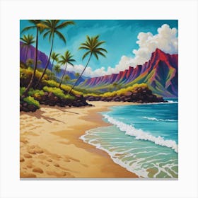 Hawaiian Beach landscape 1 Canvas Print